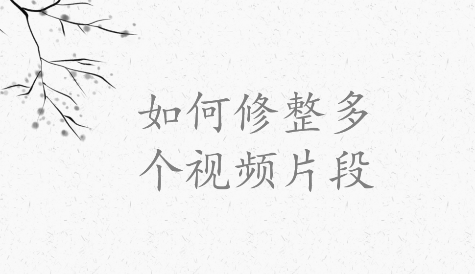 會(huì)聲會(huì)影2018  如何修整多個(gè)視頻片段