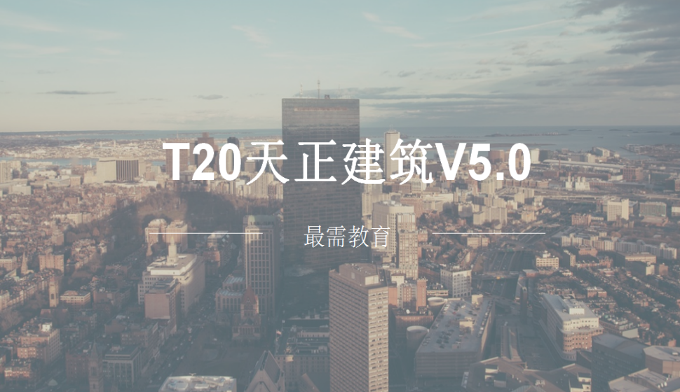 T20天正建筑V5.0設(shè)計(jì)技能課訓(xùn)